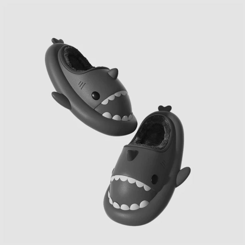 Anti-Slippery And Waterproof Shark Fluffy Slippers