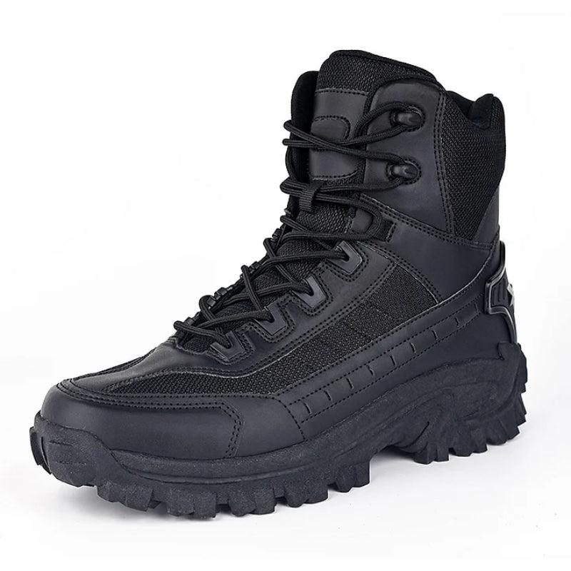 Waterproof Tactical Boots Zip Up High Top For Outdoor Wear