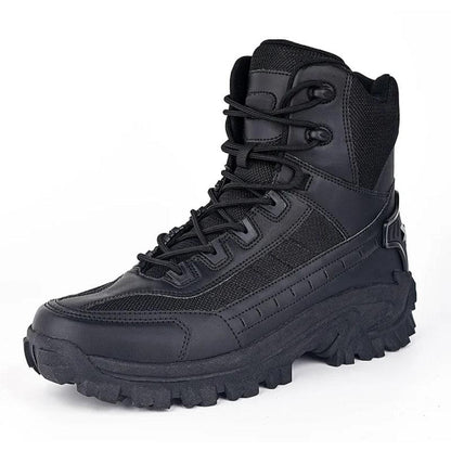 Waterproof Tactical Boots Zip Up High Top For Outdoor Wear