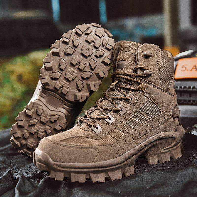 Waterproof Tactical Boots Zip Up High Top For Outdoor Wear