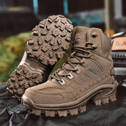 Waterproof Tactical Boots Zip Up High Top For Outdoor Wear