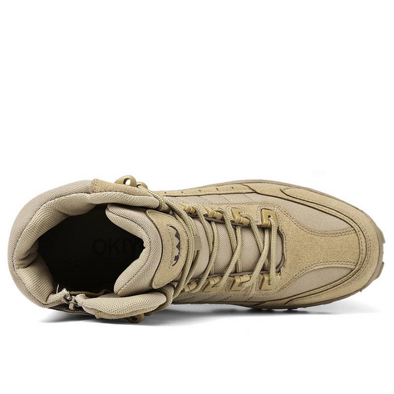 Waterproof Tactical Boots Zip Up High Top For Outdoor Wear