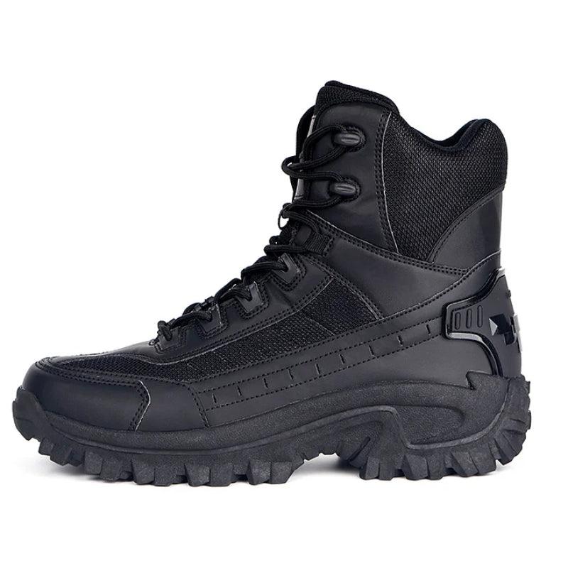 Waterproof Tactical Boots Zip Up High Top For Outdoor Wear