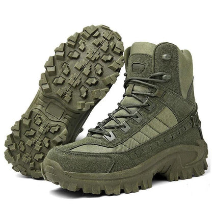 Waterproof Tactical Boots Zip Up High Top For Outdoor Wear