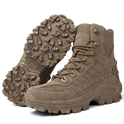 Waterproof Tactical Boots Zip Up High Top For Outdoor Wear