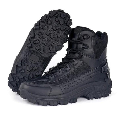 Waterproof Tactical Boots Zip Up High Top For Outdoor Wear