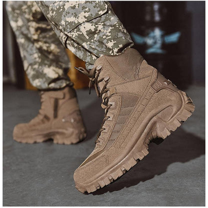 Waterproof Tactical Boots Zip Up High Top For Outdoor Wear