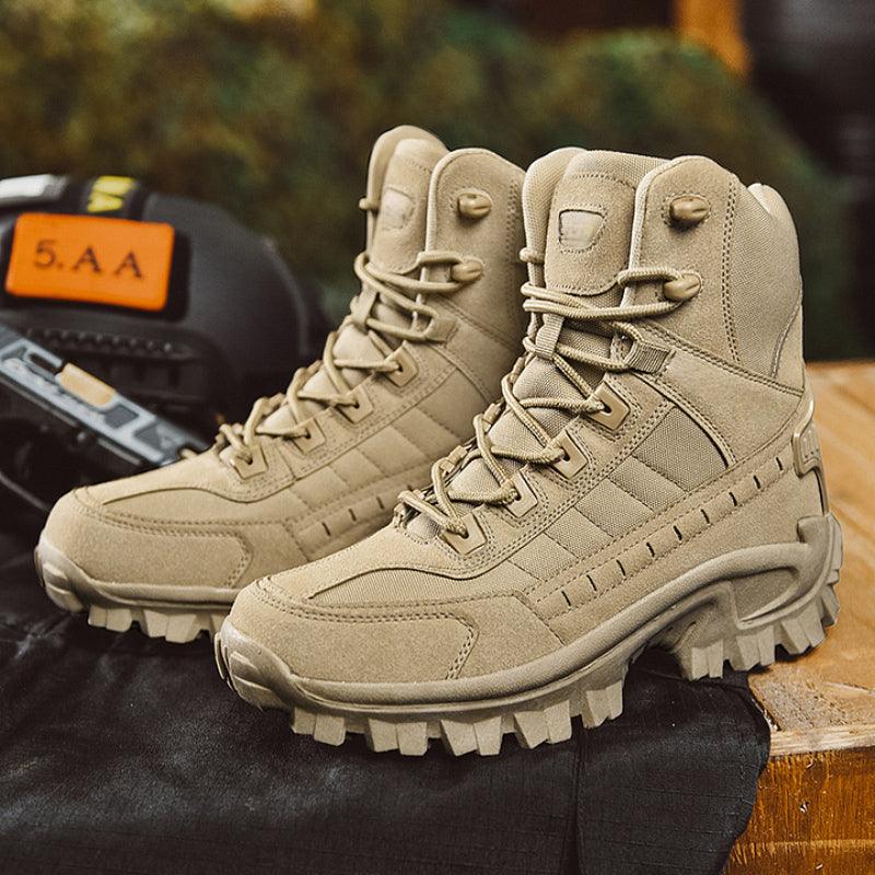 Waterproof Tactical Boots Zip Up High Top For Outdoor Wear