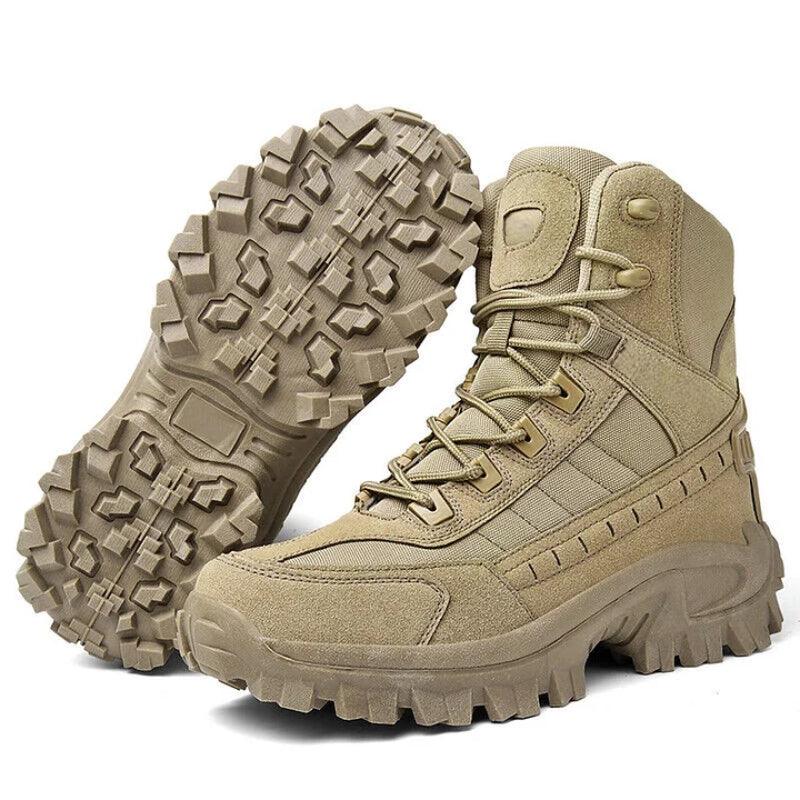 Waterproof Tactical Boots Zip Up High Top For Outdoor Wear