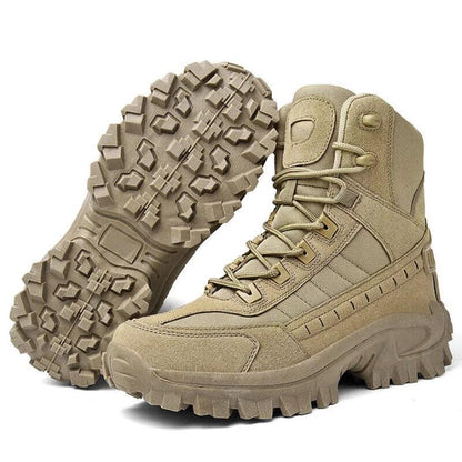 Waterproof Tactical Boots Zip Up High Top For Outdoor Wear