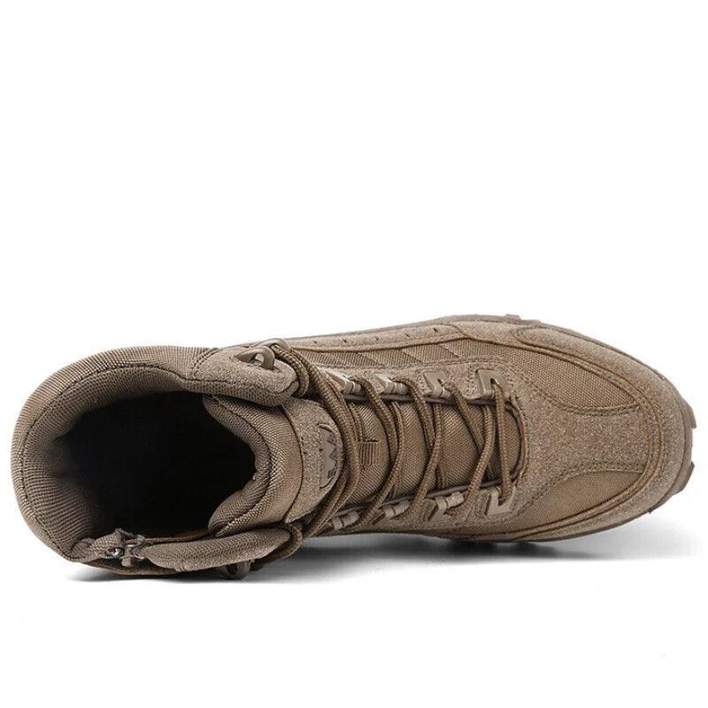 Waterproof Tactical Boots Zip Up High Top For Outdoor Wear