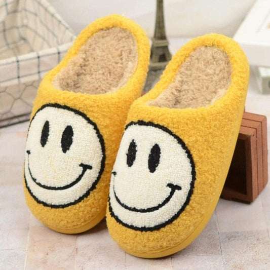 Smile Cushion Slides Soft Plush Anti Slip For Home Comfort