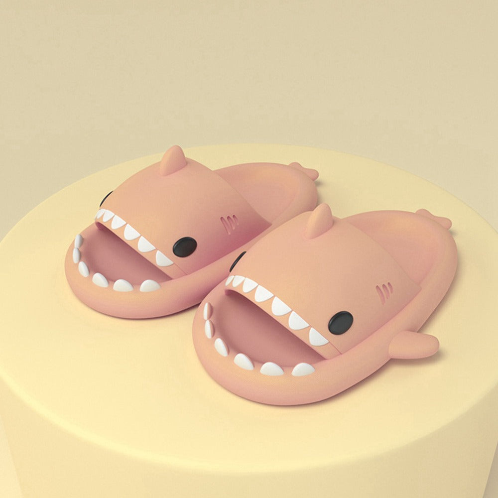 Unisex Cute Shark Slippers Non-Slip Shark's Mouth Open Slippers