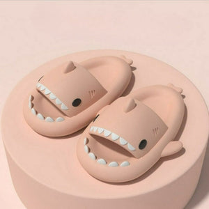Non-Slip Solid Color Shark Shaped Slippers