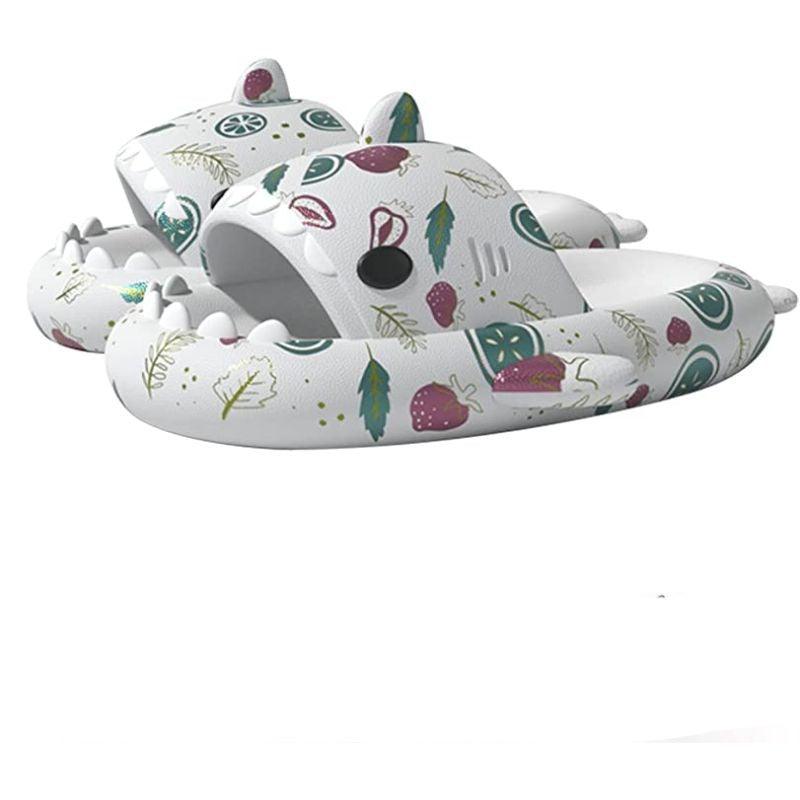 Soft Shark Slides With Eva Sole For Indoor Outdoor Use