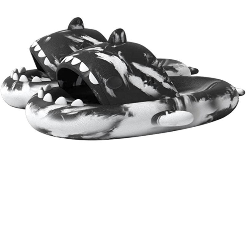 Soft Shark Slides With Eva Sole For Indoor Outdoor Use