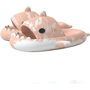 Soft Shark Slides With Eva Sole For Indoor Outdoor Use