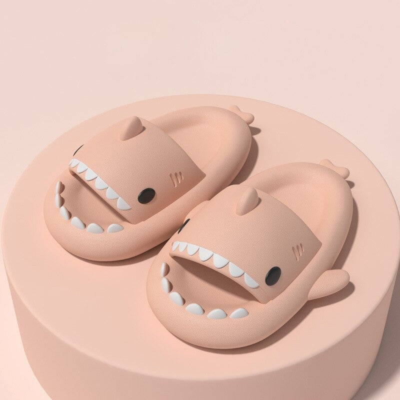 Anti-skid Solid Color Shark Slippers