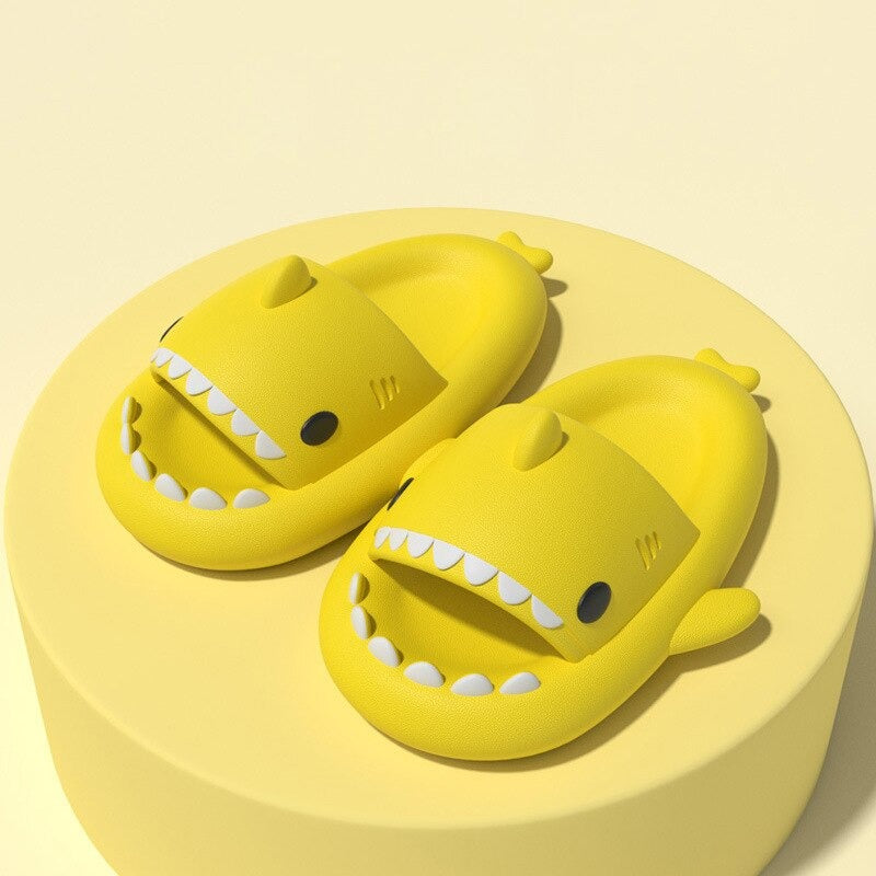 Anti-skid Solid Color Shark Slippers