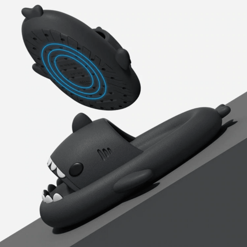 Shark Cloud Slides With Soft Eva Sole And Non Slip Design