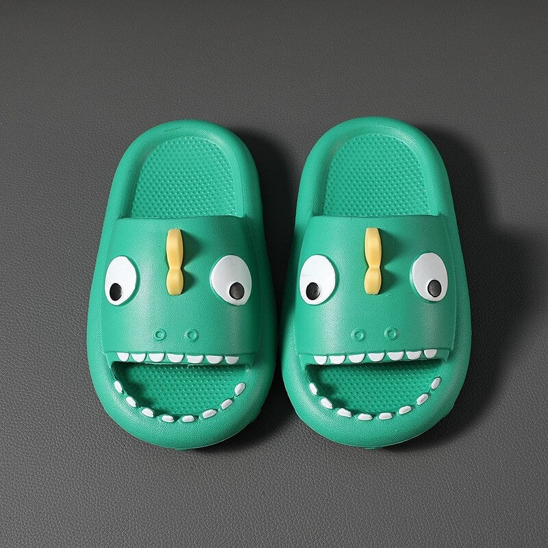 The Unisex Cartoon Shark Slippers For Kids